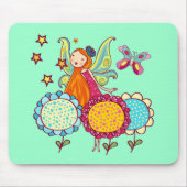 De Fee van de tuin met Bloemen Muismat (Voorkant)