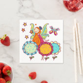 De Fee van de tuin met Bloemen Servet (Insitu)