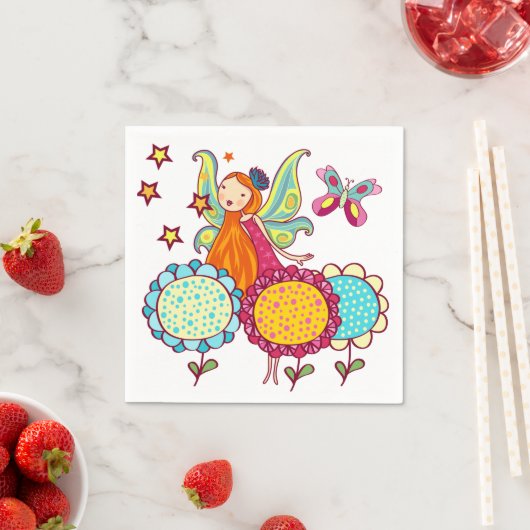 De Fee van de tuin met Bloemen Servet (Insitu)