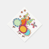 De Fee van de tuin met Bloemen Servet (Hoek)