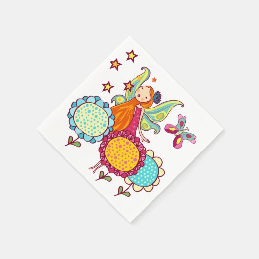 De Fee van de tuin met Bloemen Servet (Hoek)