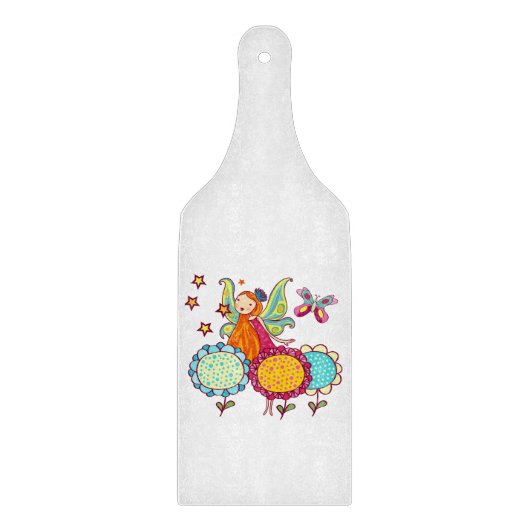 De Fee van de tuin met Bloemen Snijplank (Voorkant)