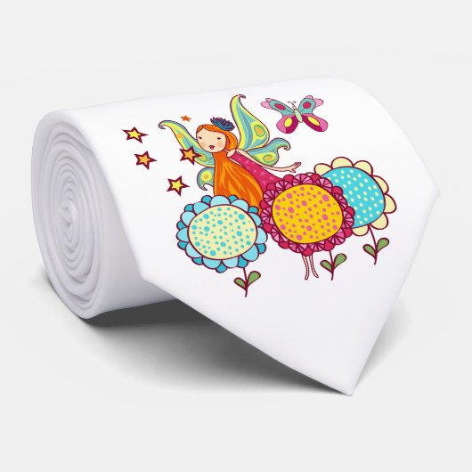 De Fee van de tuin met Bloemen Stropdas (Opgerold)