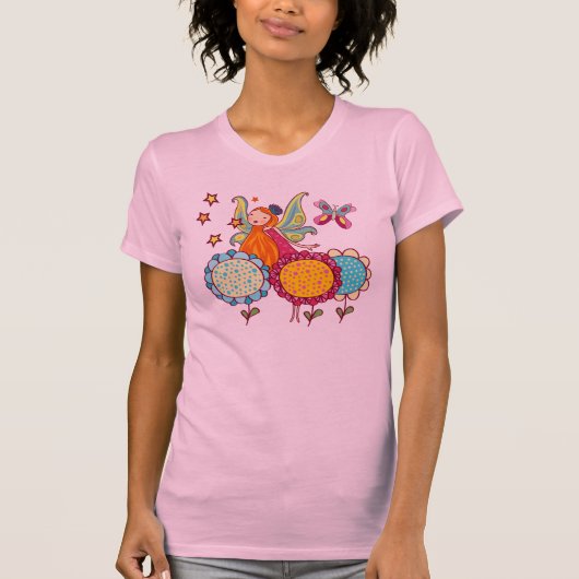 De Fee van de tuin met Bloemen T-shirt (Voorkant)