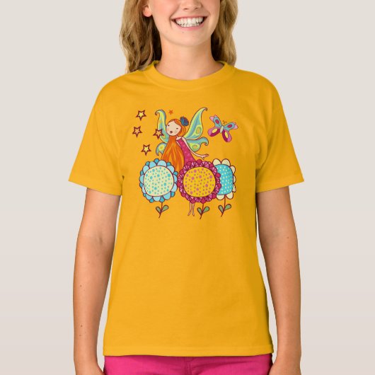 De Fee van de tuin met Bloemen T-shirt (Voorkant)