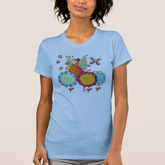 De Fee van de tuin met Bloemen T-shirt (Voorkant)