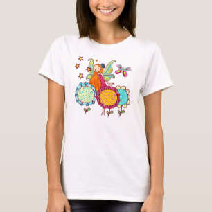 De Fee van de tuin met Bloemen T-shirt