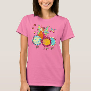 De Fee van de tuin met Bloemen T-shirt