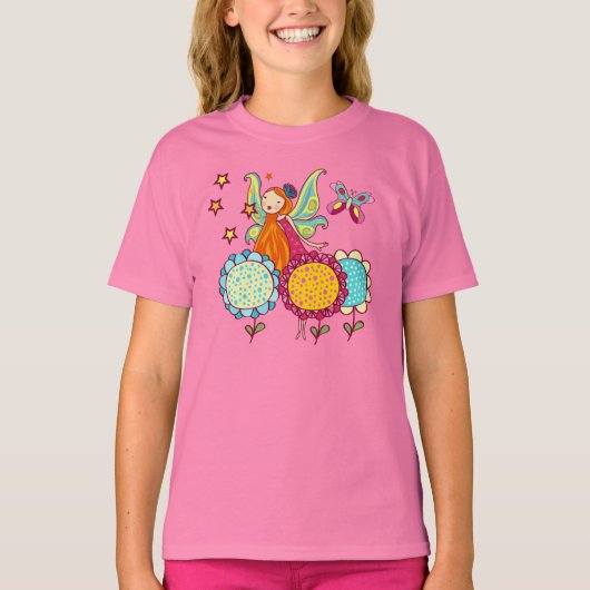 De Fee van de tuin met Bloemen T-shirt (Voorkant)