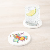 De Fee van de tuin met Bloemen Zandsteen Onderzetter (Zijkant)