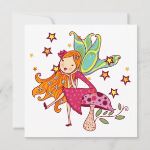 De Fee van de tuin op Paddestoel