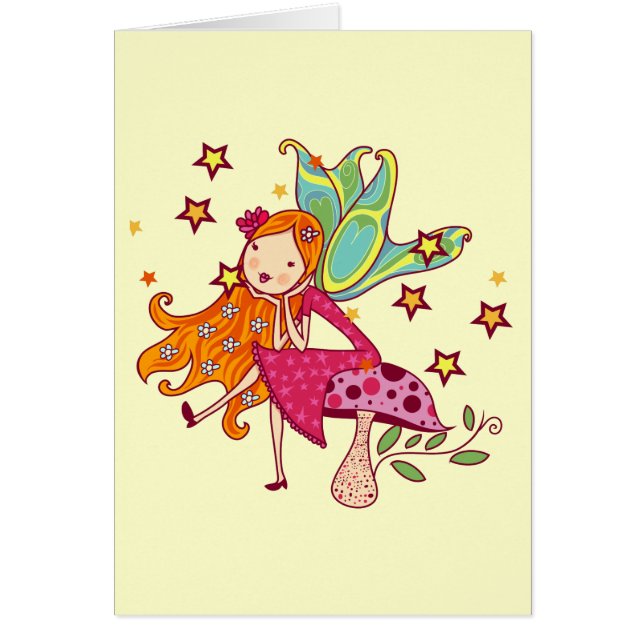 De Fee van de tuin op Paddestoel (Voorkant)