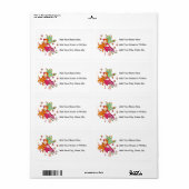 De Fee van de tuin op Paddestoel Etiket (Full Sheet)