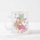 De Fee van de tuin op Paddestoel Matglas Koffiemok (Links)