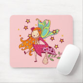 De Fee van de tuin op Paddestoel Muismat (Met muis)