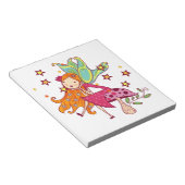 De Fee van de tuin op Paddestoel Notitieblok (Schuin)