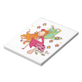 De Fee van de tuin op Paddestoel Notitieblok (Linkerzijde)