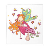 De Fee van de tuin op Paddestoel Notitieblok (Voorkant)