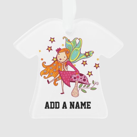 De Fee van de tuin op Paddestoel Ornament (voorkant)