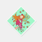 De Fee van de tuin op Paddestoel Servetten (Hoek)