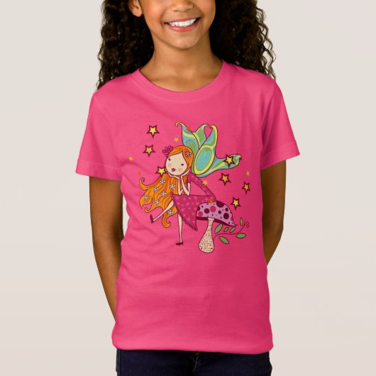 De Fee van de tuin op Paddestoel T-shirt (Voorkant)
