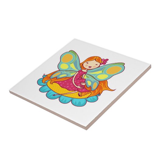 De Fee van de tuin Tegeltje (Zijkant)