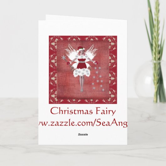 De Fee van Kerstmis Feestdagen Kaart (Achterkant)