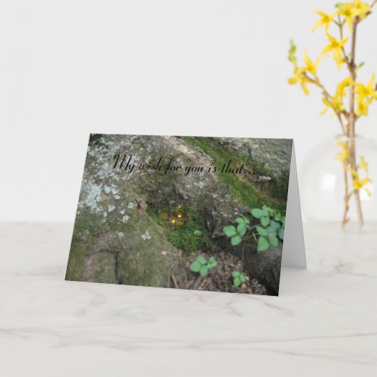 "De fee was thuis" Kaart (Gele Bloem)