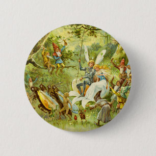 De feeënprins en Duimelijntje Ronde Button 5,7 Cm