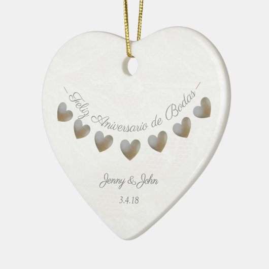 de feestdag in de bodas keramisch ornament (Links)