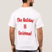 De feestdag is Kerstmis. T-shirt (Achterkant)