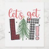 De feestdag laat ons Lit Fun Gekke krijgen Wijn Etiket (Enkel label)