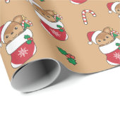 De feestdag van de winterwinterdieren in de winter cadeaupapier (Rol Hoek)