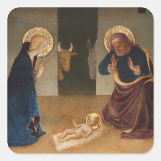 De feestdag vierkante sticker (Voorkant)