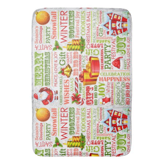 De feestdagen badmat (Voorkant Verticaal)