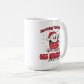 De Feestdagen overleven met gejuich en koffie Koffiemok (Voorkant rechts)