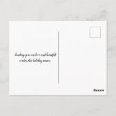 De Feestdagen Snowman in Top Hat vieren Briefkaart (Achterkant)