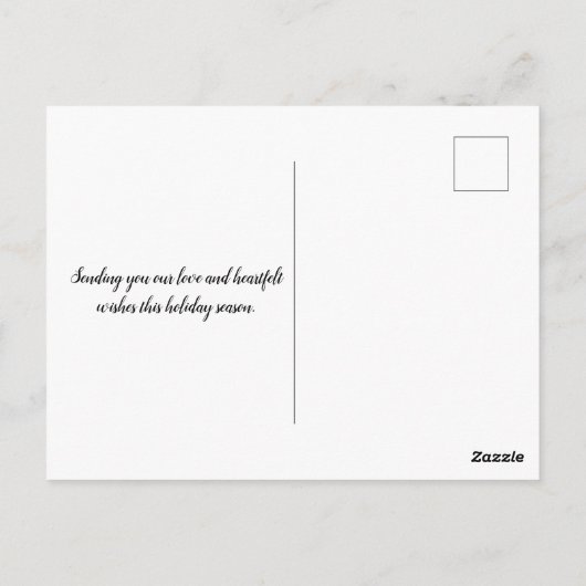 De Feestdagen Snowman vieren Briefkaart (Achterkant)