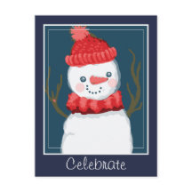 De Feestdagen Snowman vieren