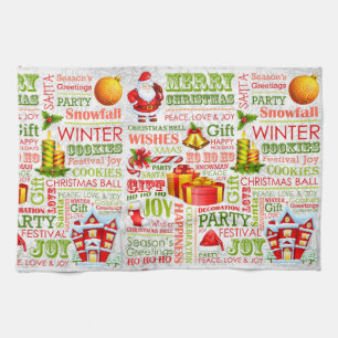 De feestdagen theedoek