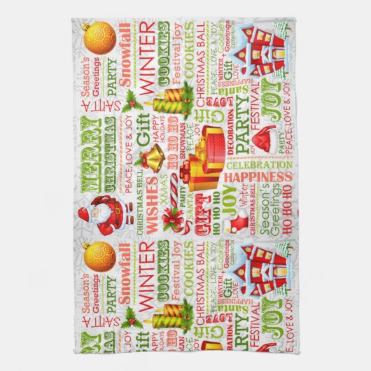 De feestdagen theedoek (Verticaal)