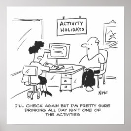 De feestdagen van de activiteit omvatten niet drin poster