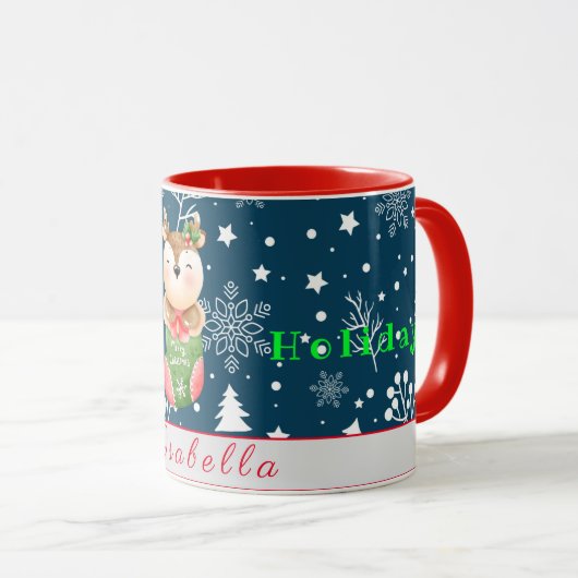 De Feestdagen van Deer passen de Mok van de Tekst (Voorkant rechts)