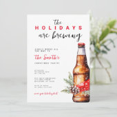 De Feestdagen zijn Bierbrouwerij Kerstvakantie Kaart (Staand voorkant)