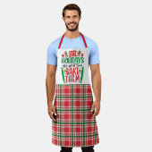 De Feestdagen zijn wat je ze met kerstcadeaus noem Schort (Gedragen)