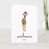 De feestelijke Azuurblauwe & AmberKerstkaart van Feestdagen Kaart (Achterkant)