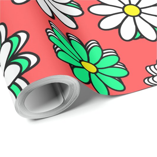 De feestelijke bloei: feestelijke rode & groene Da Cadeaupapier (Rol Hoek)
