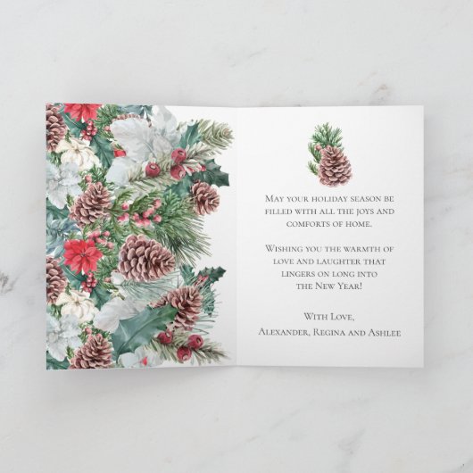 De feestelijke BloemenGroet van Kerstmis van het Kaart (Binnen)