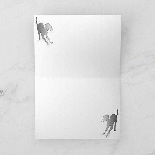 De feestelijke kerst van Greyhound Kaart (Binnen)