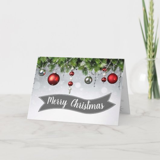 De feestelijke Kerstkaart van het Ornament Feestdagen Kaart (Voorkant)